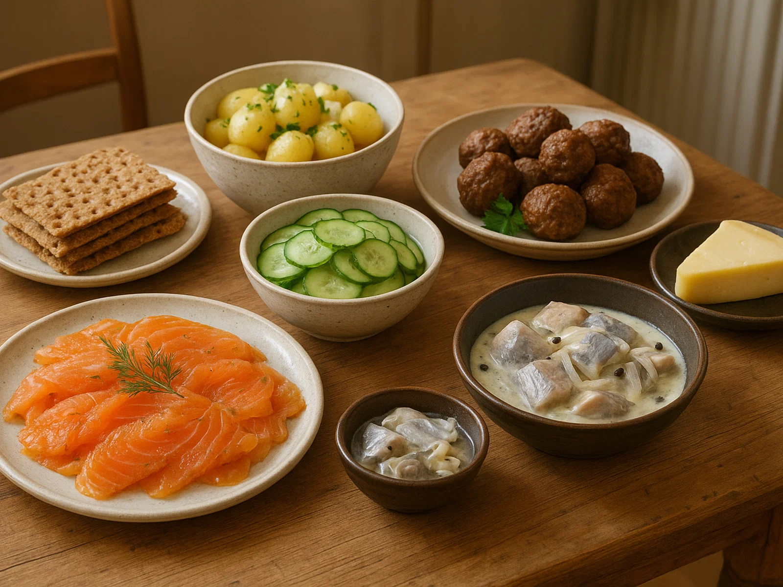Schwedisches Smörgåsbord (kleines Buffet für zuhause)