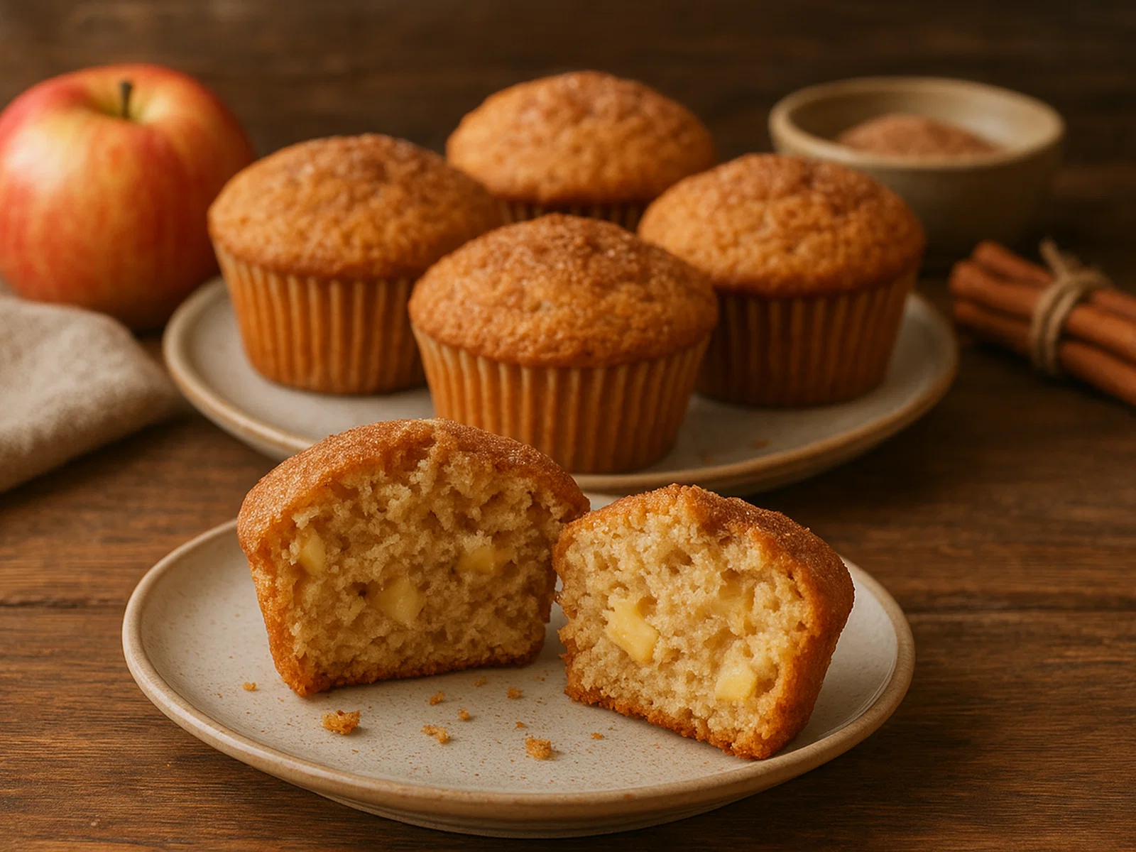 Saftige Apfel-Zimt-Muffins mit Vanille