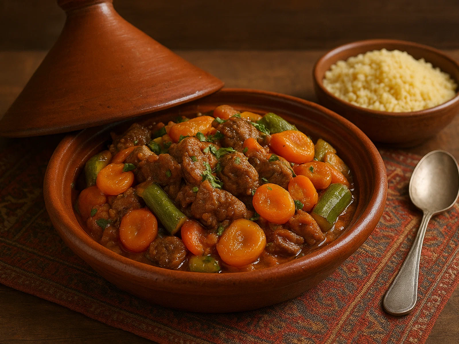Marokkanische Tajine mit Lamm, Gemüse und Aprikosen