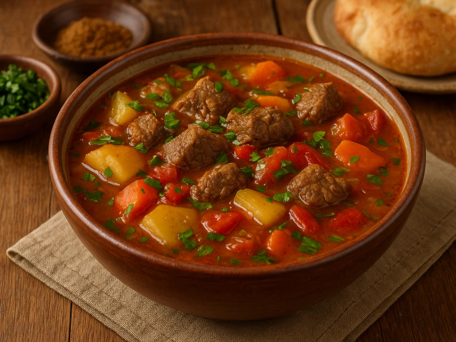 Shurbo – zentralasiatische Fleisch-Gemüse-Suppe