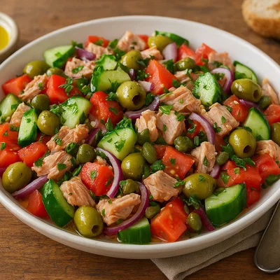 Köstlicher mediterraner Thunfisch-Salat