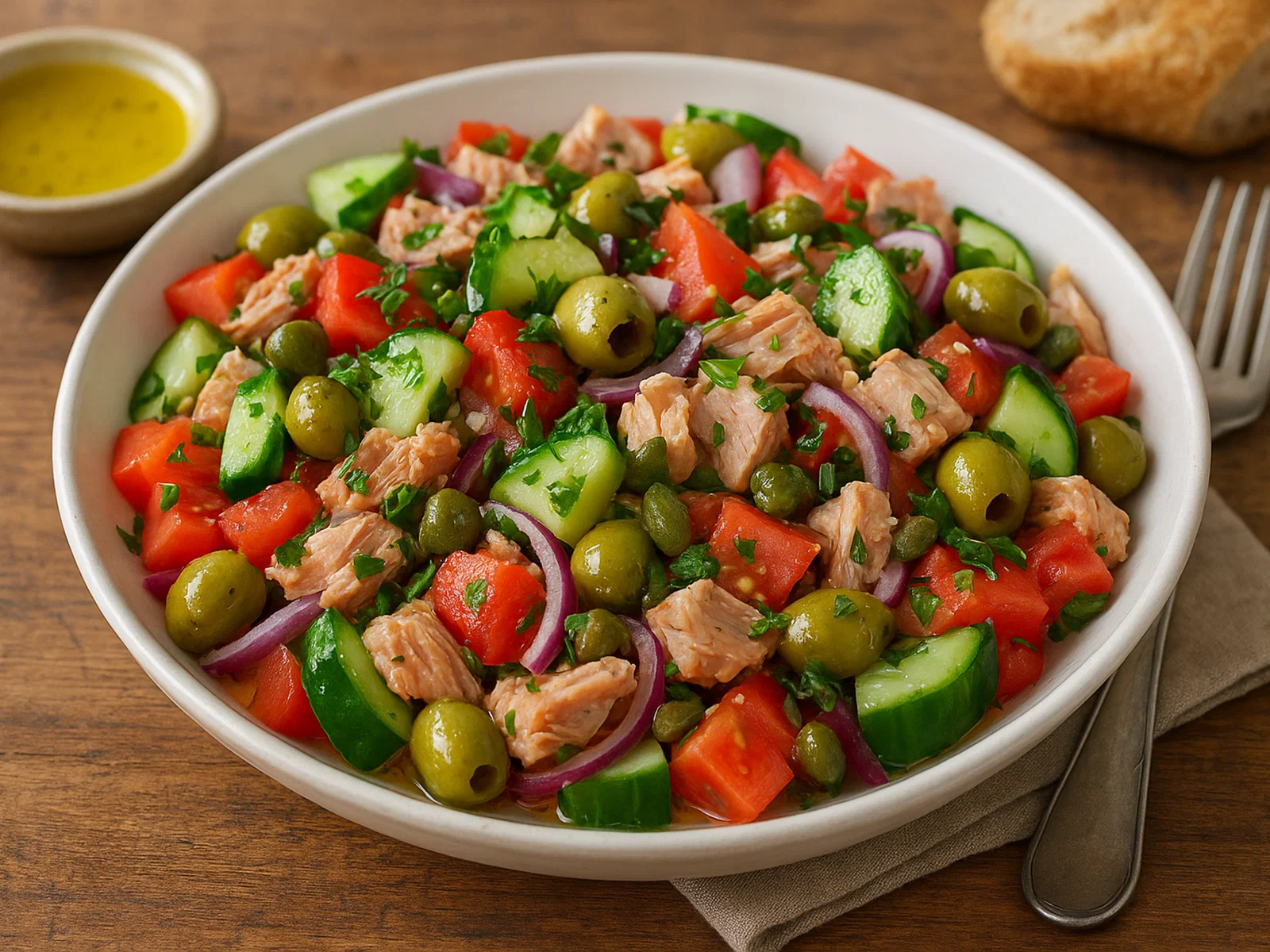 Köstlicher mediterraner Thunfisch-Salat