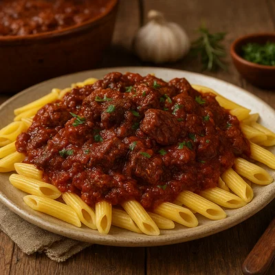 Pasta con Tuco – Lang geschmorte Rindfleisch-Tomatensauce