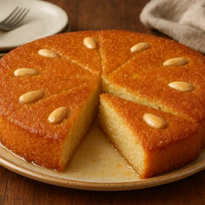Basbousa – saftiger Grieß-Kokos-Kuchen mit Zuckersirup