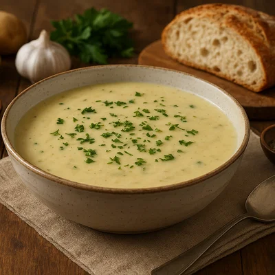 Cremige Kartoffelsuppe mit frischen Kräutern
