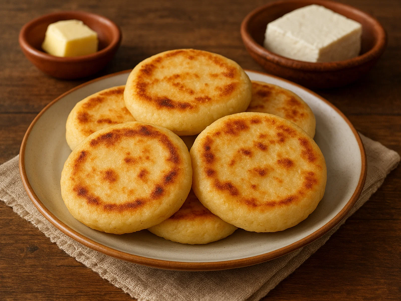 Klassische Arepas aus Maismehl