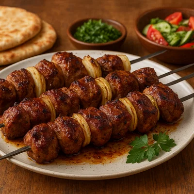 Klassischer Schaschlik-Spieß vom Grill