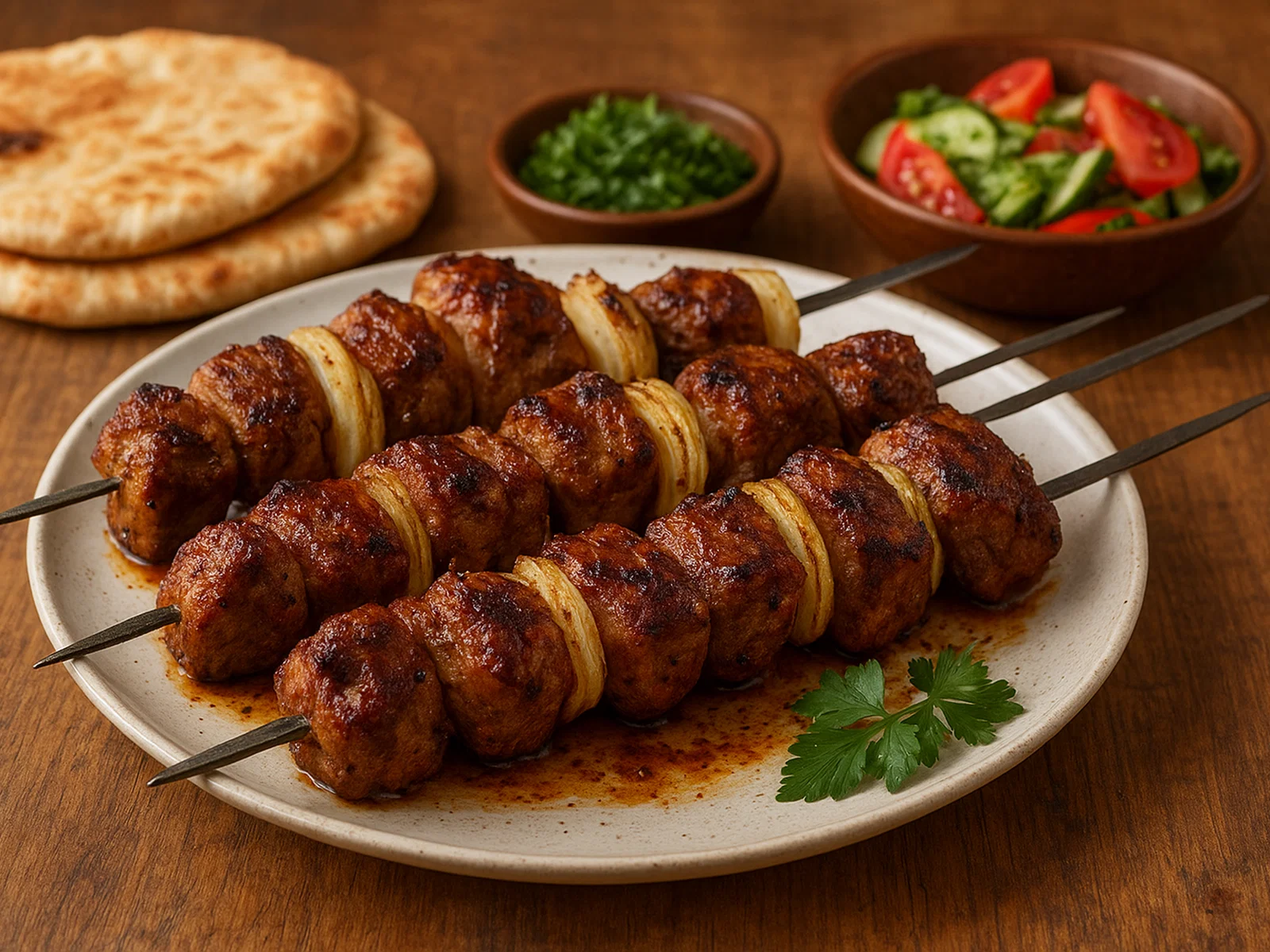 Klassischer Schaschlik-Spieß vom Grill