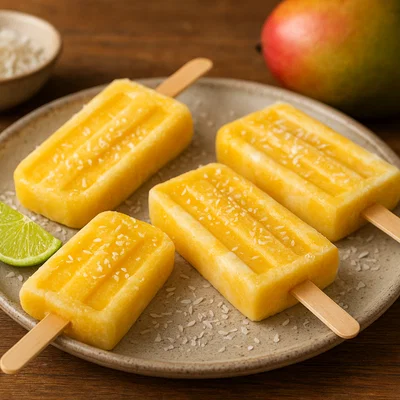 Mango-Kokos-Popsicles