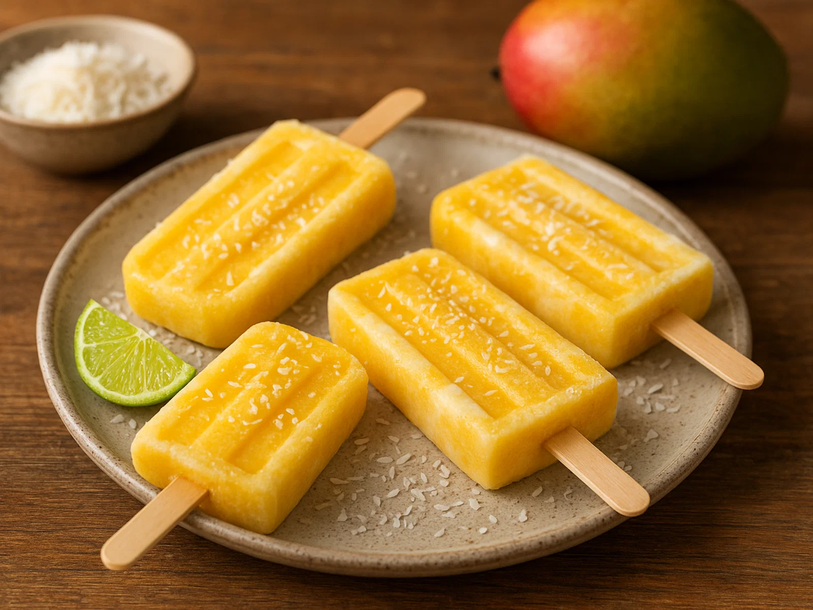 Mango-Kokos-Popsicles