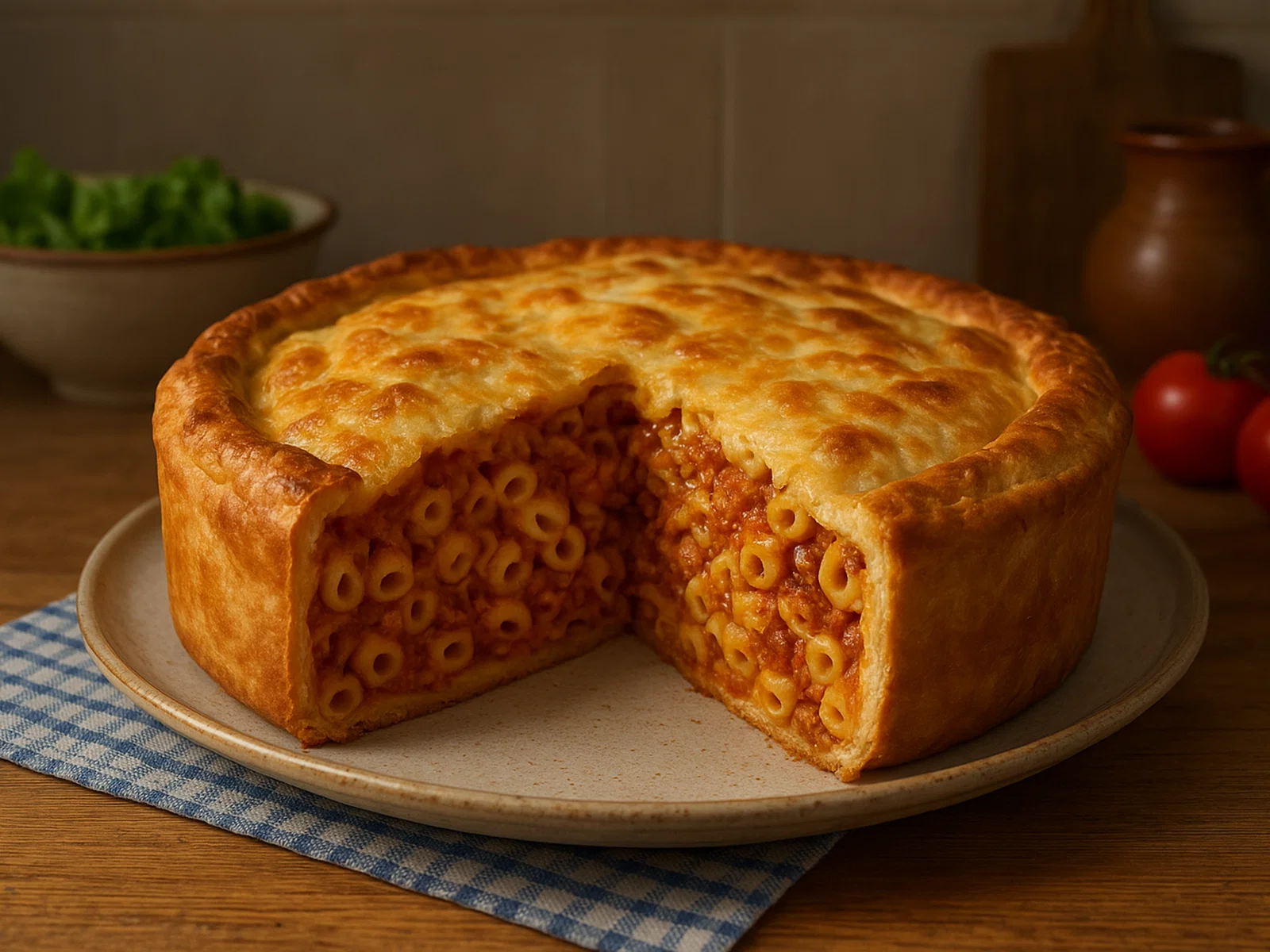 Maltesische Timpana (Pasta-Hackfleisch-Pastete)