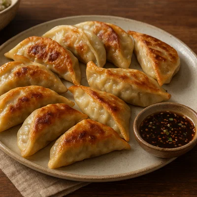 Koreanische Mandu (gefüllte Teigtaschen)