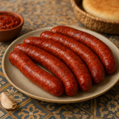 Hausgemachte Merguez (nordafrikanische Grillwurst)
