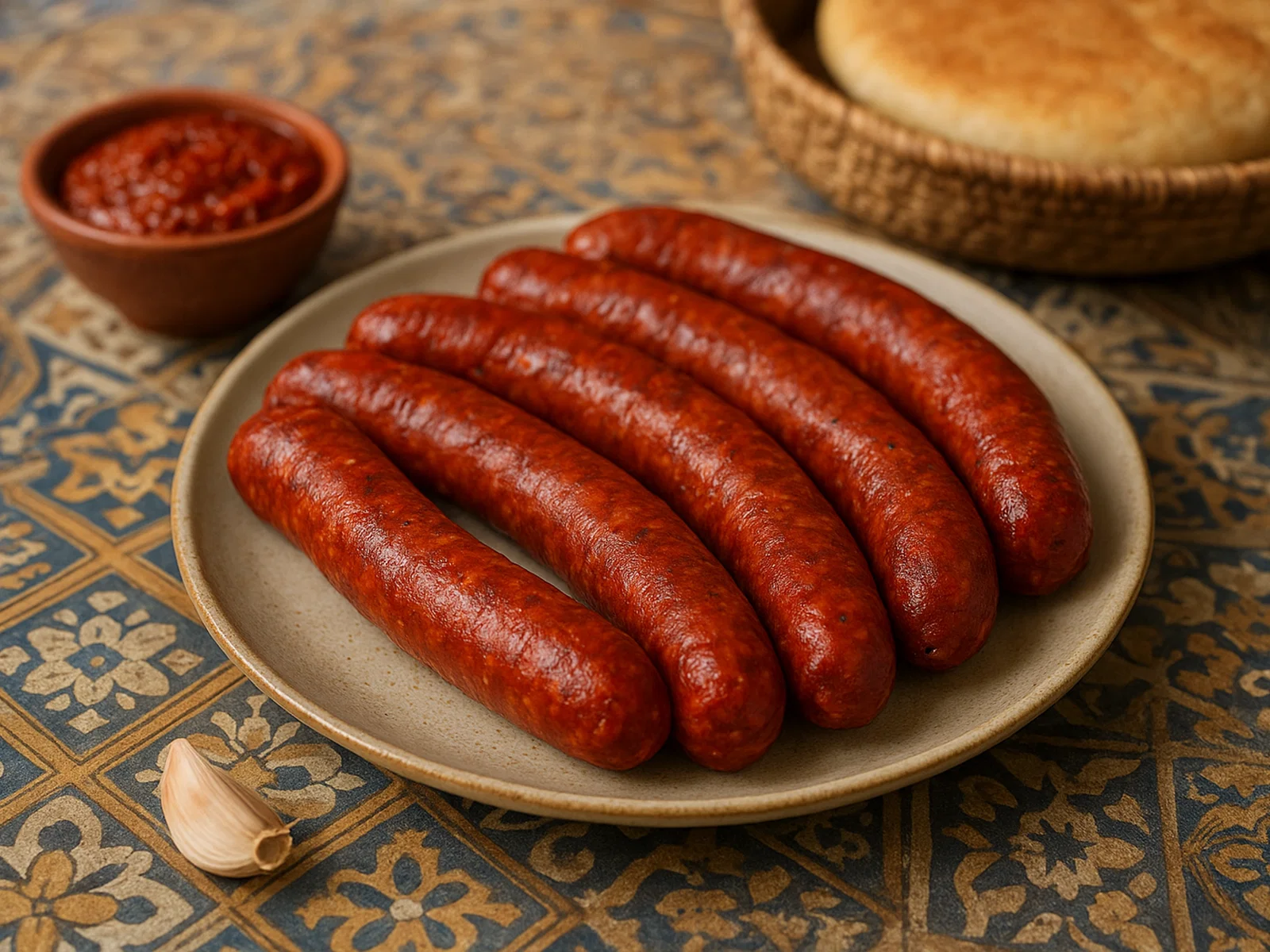 Hausgemachte Merguez (nordafrikanische Grillwurst)