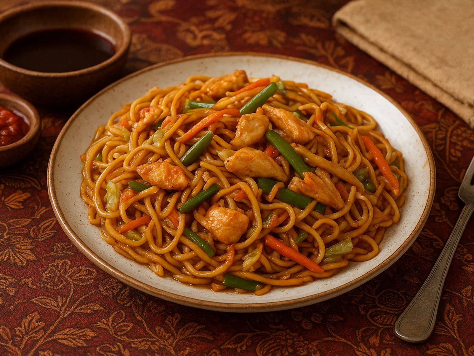 Bami Goreng – Indonesische Bratnudeln mit Huhn
