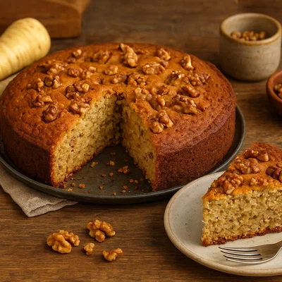 Saftiger Pastinaken-Kuchen mit Walnüssen
