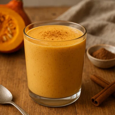 Cremiger Kürbis-Smoothie mit Zimt und Muskat