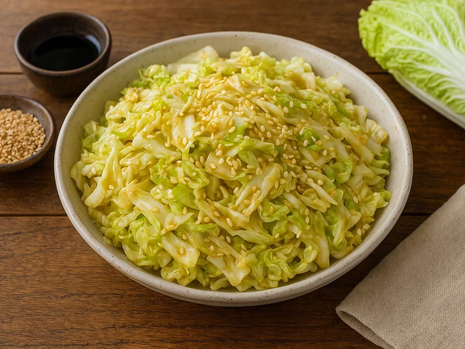 Chinakohl-Salat mit Sesam-Dressing