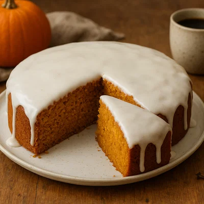 Saftiger Kürbis-Zimt-Kuchen mit Zuckerguss