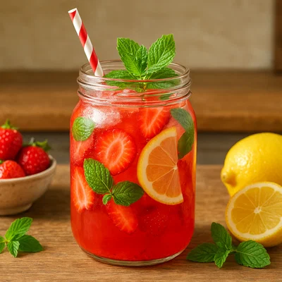 Erdbeer-Minz-Limonade