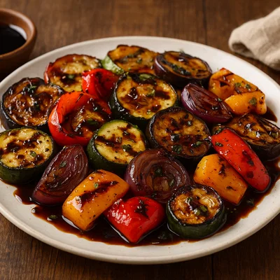 Gegrilltes Gemüse mit Balsamico-Glasur