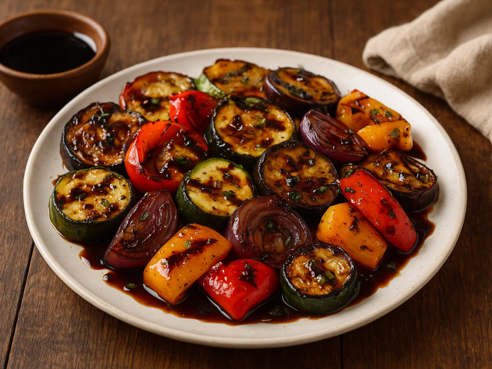Gegrilltes Gemüse mit Balsamico-Glasur