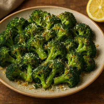 Gerösteter Brokkoli mit Parmesan aus dem Ofen