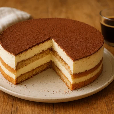 Tiramisu-Torte mit Biskuitboden