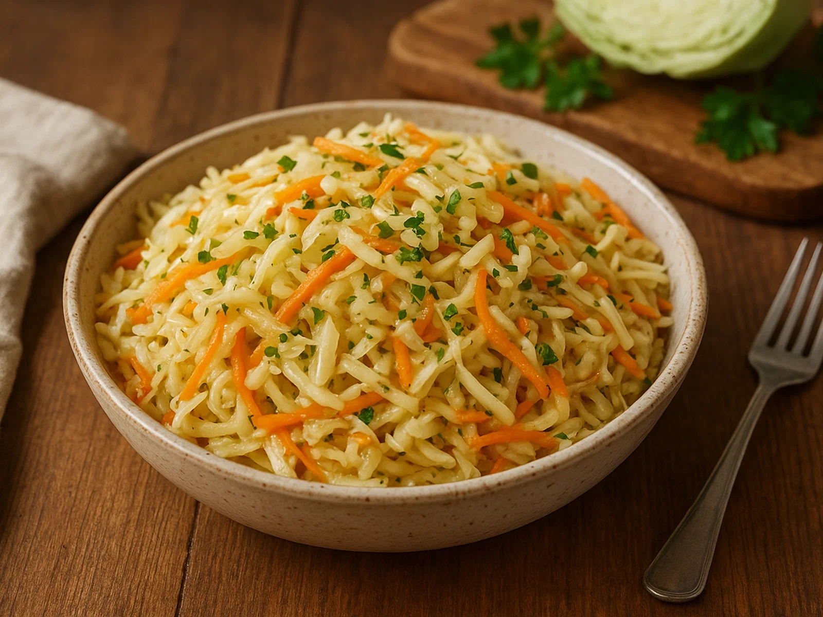 Krautsalat mit süß-saurer Marinade