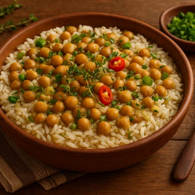 Karibische Taubenerbsen mit Reis (Pigeon Peas & Rice)