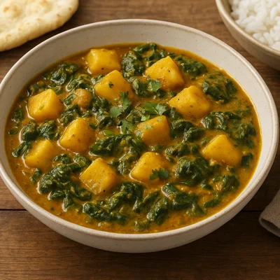 Kartoffel-Spinat-Curry