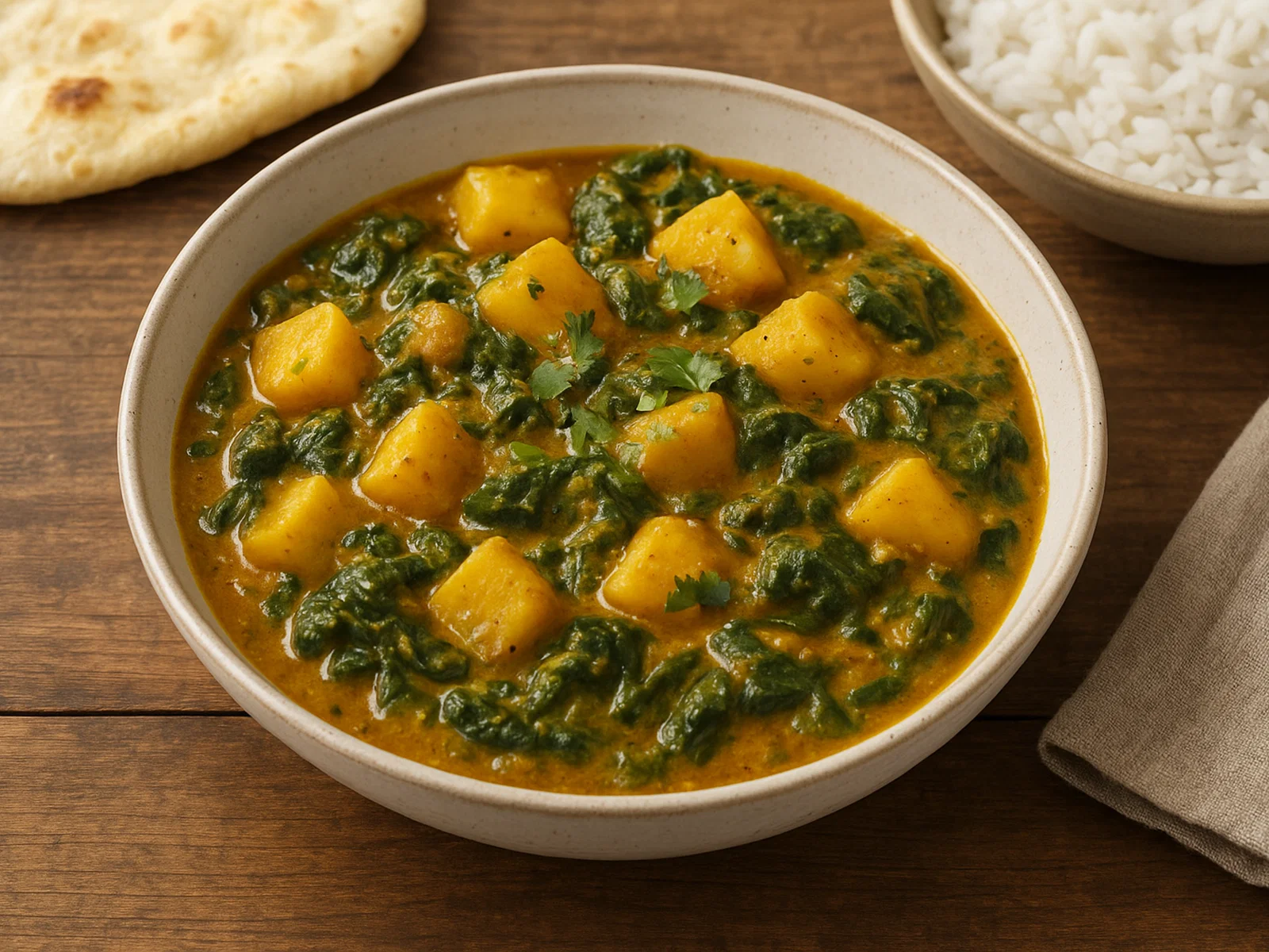 Kartoffel-Spinat-Curry
