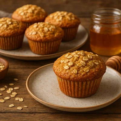Honig-Hafer-Muffins