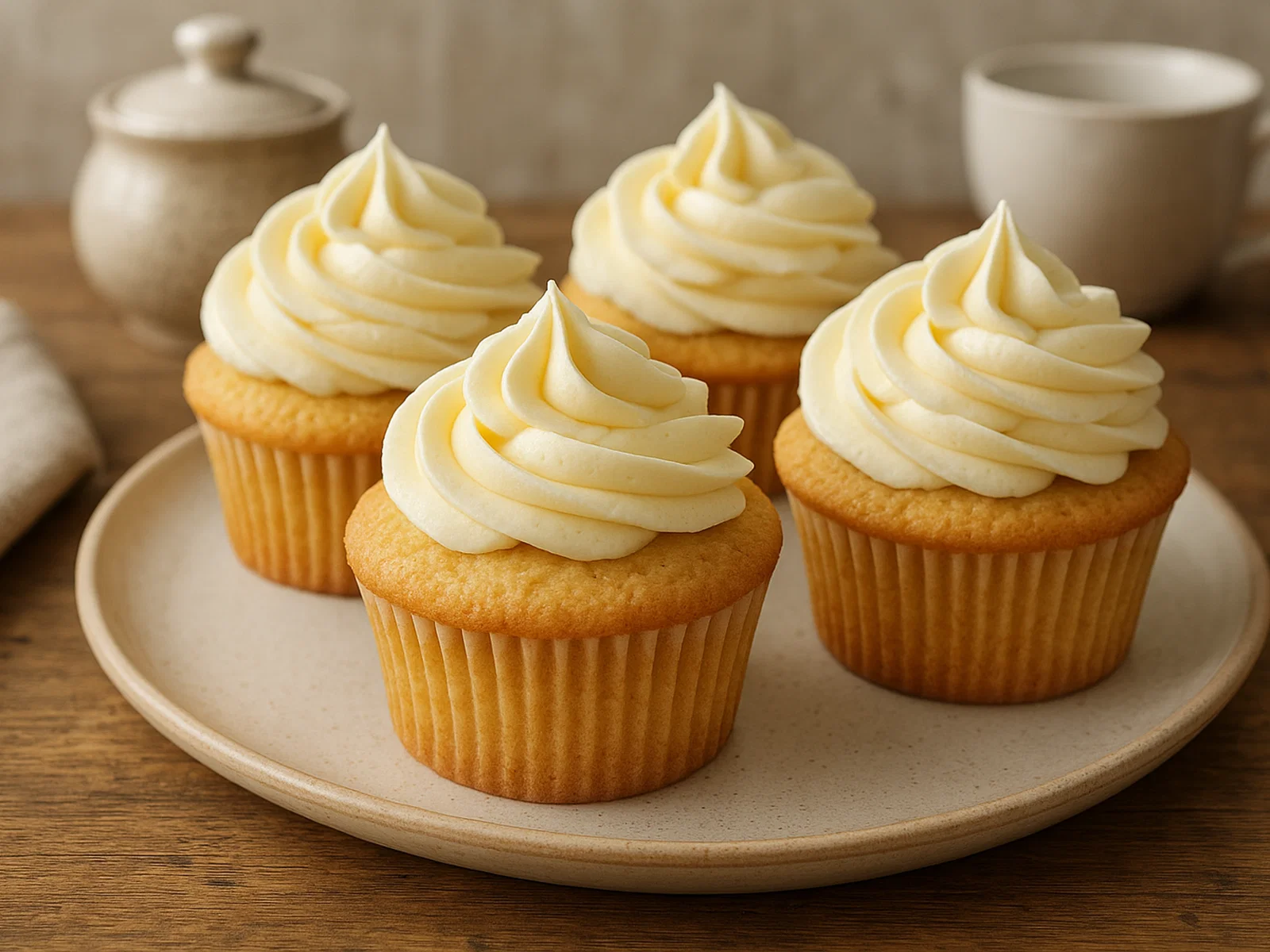 Saftige Vanille-Cupcakes mit Buttercreme