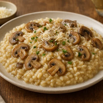 Cremiges Champignon-Risotto mit Parmesan