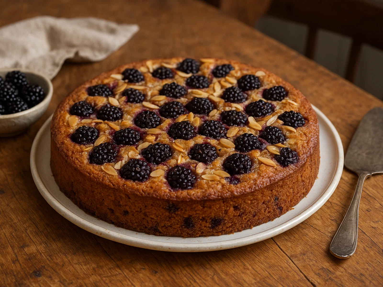 Brombeer-Mandel-Kuchen