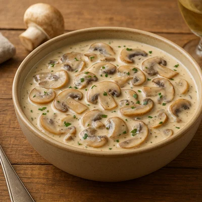 Cremige Champignonsoße mit Weißwein