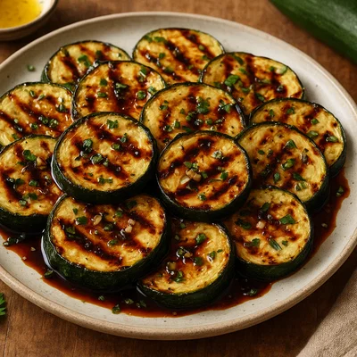 Gegrillte Zucchini mit Balsamico-Glasur