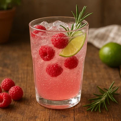Himbeer-Rosmarin-Fizz