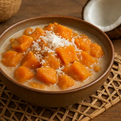 Vakalolo – Fidschianisches Süßkartoffel-Kokos-Dessert