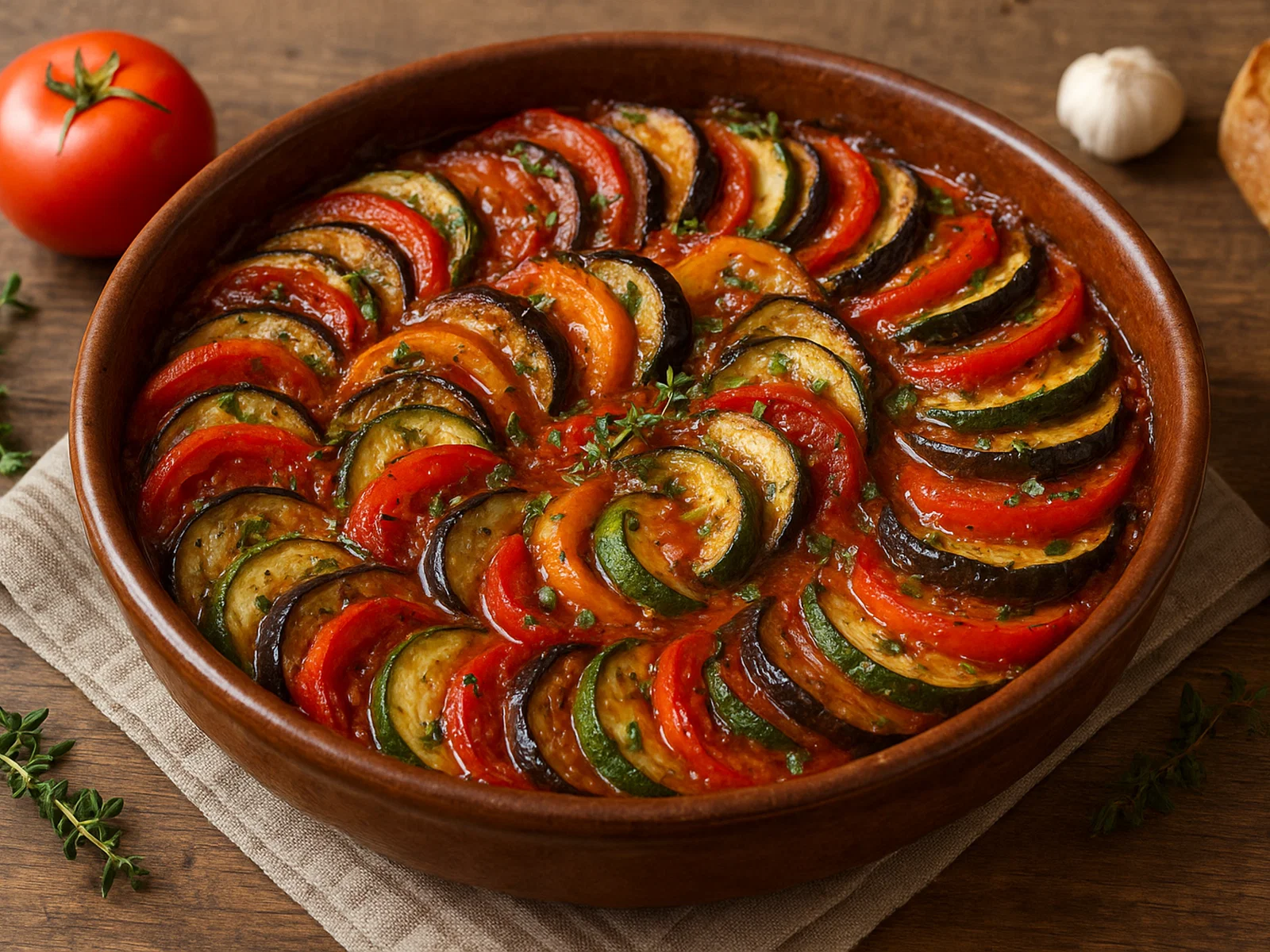 Ofen-Ratatouille mit mediterranen Kräutern