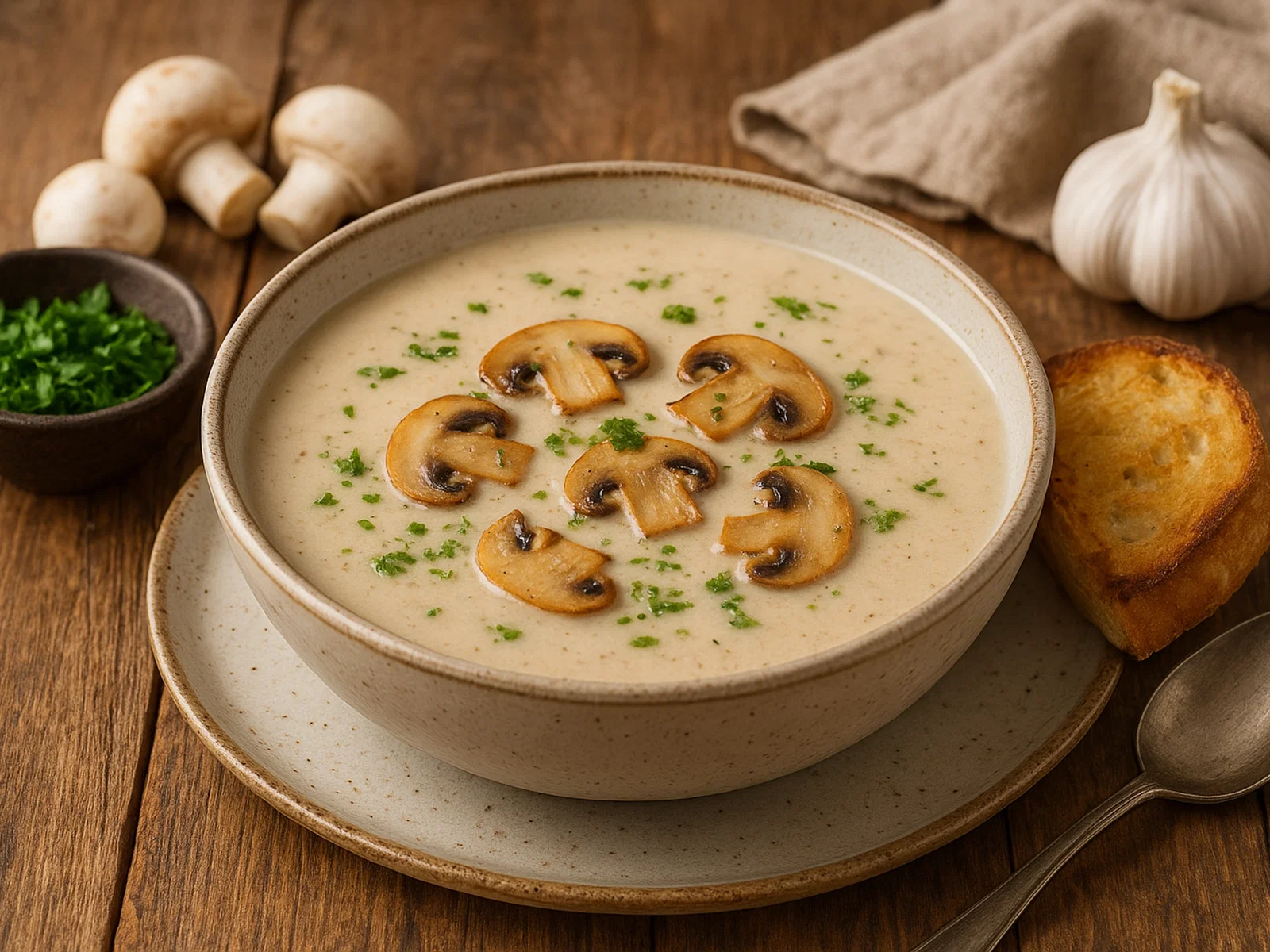 Cremige Champignoncremesuppe