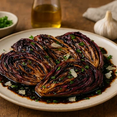 Gegrillter Radicchio mit Balsamico-Reduktion