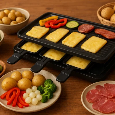 Klassisches Schweizer Raclette für den Tischgrill