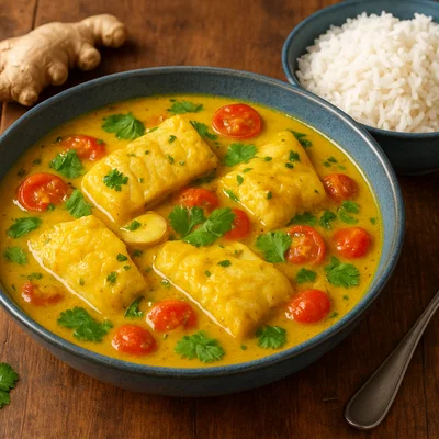 Aromatisches Fischcurry mit Kokosmilch
