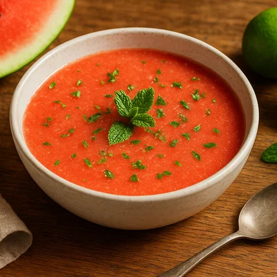 Melonensuppe mit Minze
