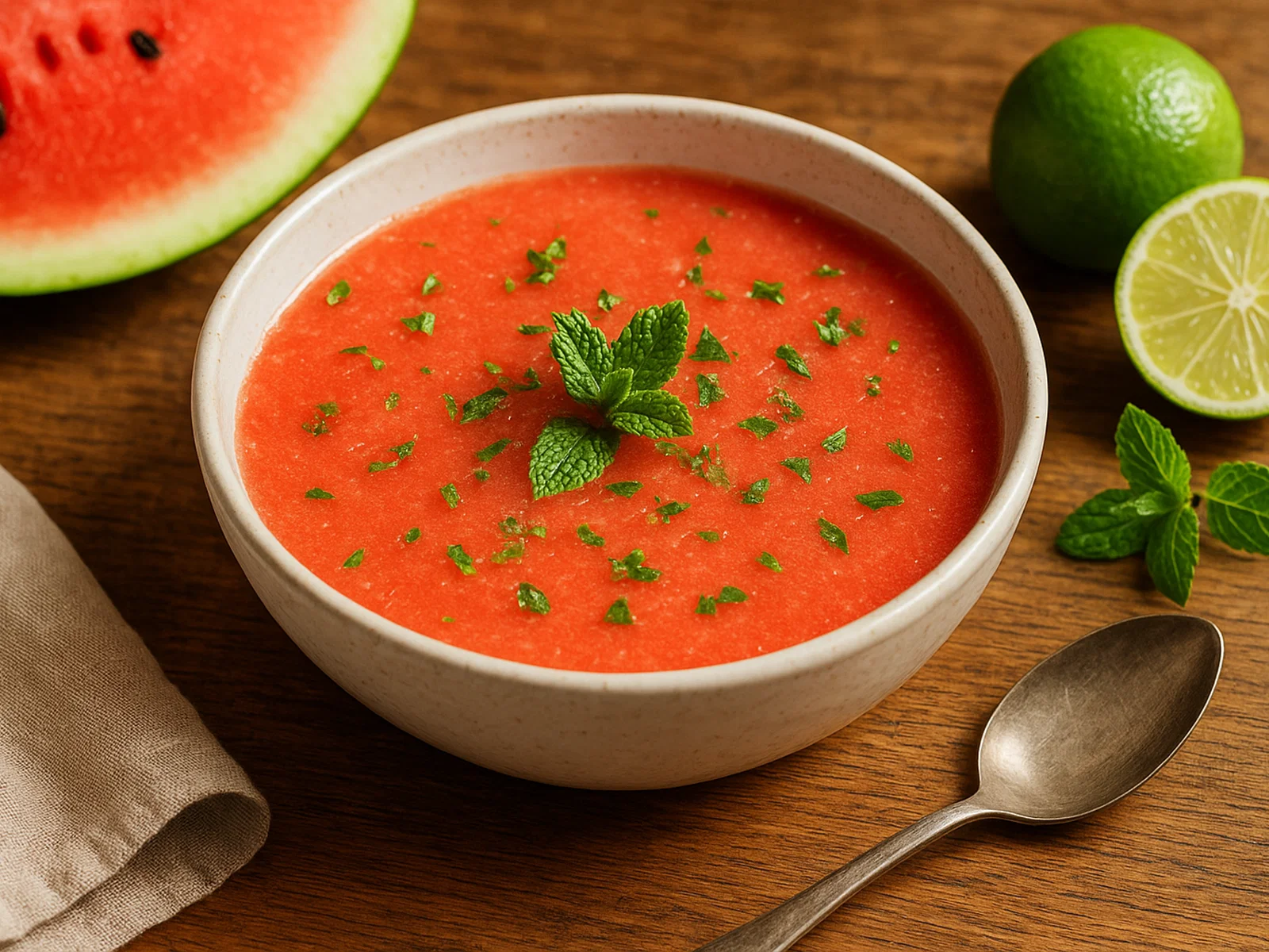 Melonensuppe mit Minze