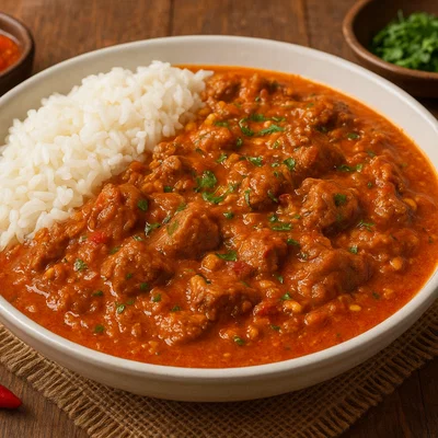 Nyombeh Nyebbeh – Sierra-leonischer Eintopf mit Tomaten-Erdnuss-Sauce