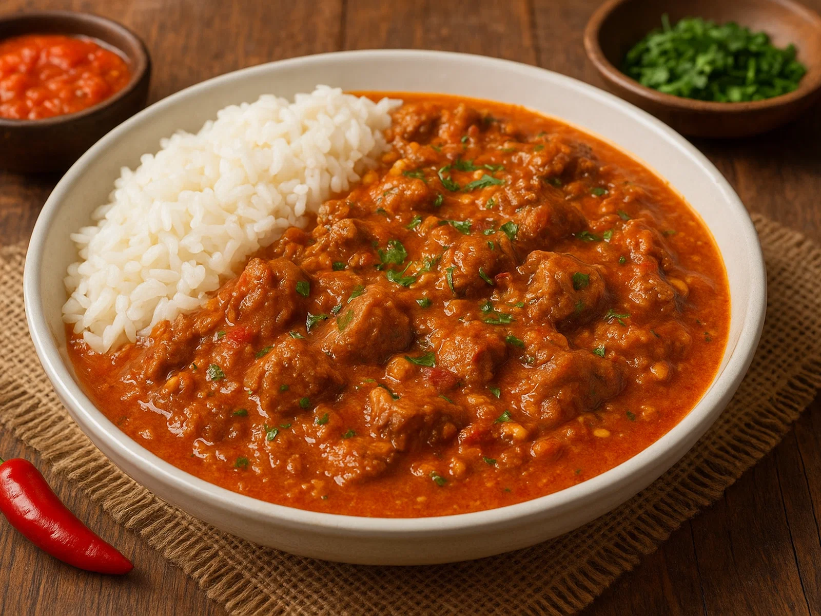 Nyombeh Nyebbeh – Sierra-leonischer Eintopf mit Tomaten-Erdnuss-Sauce