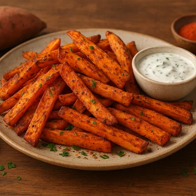 Knusprige Kumara-Fries aus dem Ofen